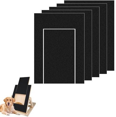 XIHIRCD 5 Planches Gratter Chien Papier Verre Remplacement 35 x 25 cm, Papier Verre Émeri Chien Papier Verre Auto-Adhésif Grattoir Chien Tiroir Collations pour Animaux Compagnie, Coupe de Pédicure