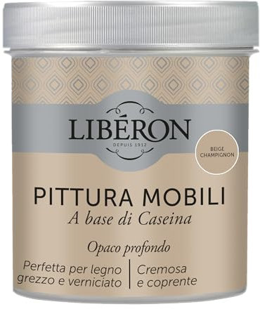 Libéron Peinture Meubles à base de Caséine Beige Champignon 0.5 L