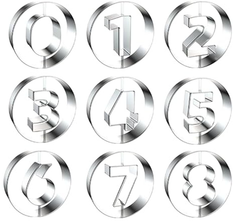 Generisch Donut Pan, Doughnut Pan, Stainless Steel Bagel Pan 0-8 Number Theme, Non-STIAK Tray, Doughnut Kitchen Appliances for Cakes, Biscuits, Fondant Cakes, Pancakes