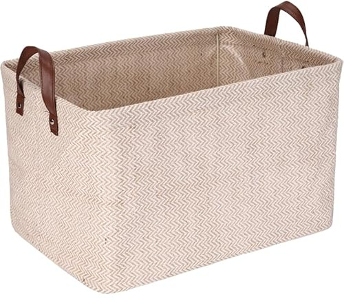 Sea Team Cesta de almacenamiento de yute resistente con marco de apoyo (42 x 30 x 25 cm) – Organizador estable para estantes y armarios, accesorio para el hogar