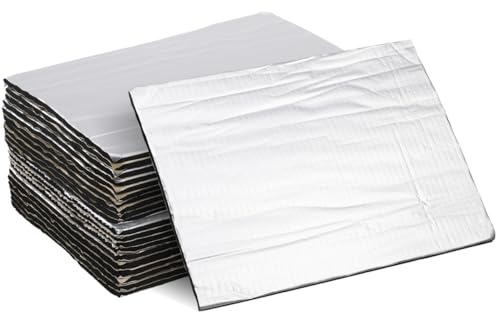 Vaguelly 20 almohadillas de aislamiento acústico para coches, furgonetas, automóviles, láminas aislantes para campanas, material de protección térmica, alfombrilla de aislamiento acústico para coches
