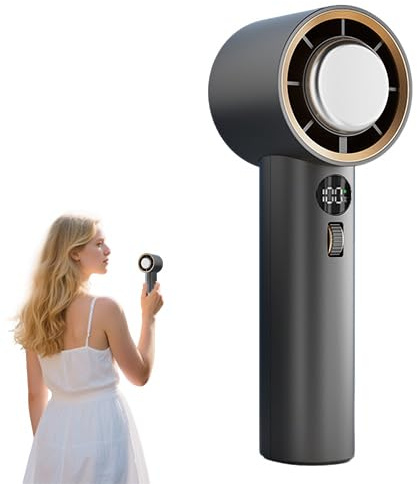 doux jardin ventilateur,mini ventilateur révolutionnaire,Ventilateur Doux jardin,générique mini ventilateur portable,Refroidissement Instantané,Ultra Silencieux, 100 Vitesses, USB Rechargeable-Grey