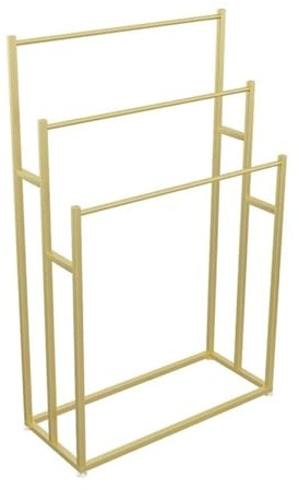 CFWSHJ Toallero De Pie Toallero De Hierro Toallero Independiente Toallero De Pie De 3 Niveles Soporte para Toallas De Baño para Dormitorio Toallero De Baño Independiente (Oro,65 * 30 *