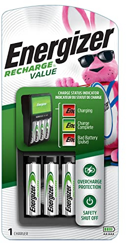 Energizer Recharge Value Charger for NiMH Rechargeable AA and AAA Batteries