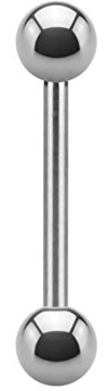 eeddoo Piercing Stab Barbell Silber Titan Gewinde: 1,6 mm Länge: 15 mm 5 mm