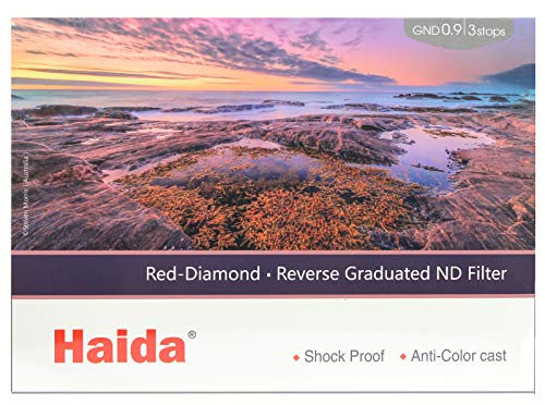 Haida Red Diamond 100mm 0.9 3 Stop Reverse Graduated ND Nanopro Coated Glass Filter 4x6 100x150mm