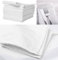 COTTON NAPKINS WHITE SET OF 4 - Cloth Napkin Oversized Heavy Weight - 50cm x 50cm - Dinner, Hotel, Home, Weddings, Restaurant & Event Quality. Reusable