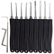 Loboo Idea juego de 14 piezas de púas de cerradura de Kaba con dientes, abridor de cerrajero, herramientas de cerrajero, Negro