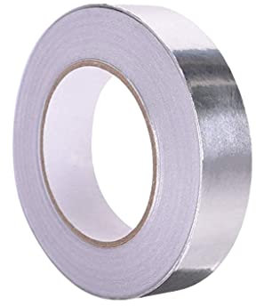 Anlising Ruban Adhésif Aluminium, Bande Aluminium Adhesive, Ruban Adhesif Haute Temperature Ruban de Réparation, pour Sceller et Réparer les Conduits de Ventilation(30MM x 50M, Argent)