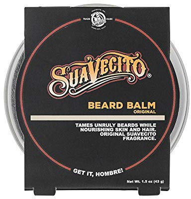 Suavecito Original Scent Beard Balm 1.5 oz Can - No Flaking, Eliminates Dryness & Itchiness - Conditions, Nourishes, Hair & Skin