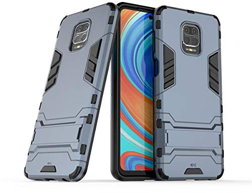 Funda para móvil Xiaomi Redmi Note 9 Pro/Redmi Note 9s / Redmi Note 9 Pro MAX con Soporte - Carcasa Híbrida Antigolpes Resistente Rígida Dura Antichoque (Xiaomi Redmi Note 9 Pro, Azul Marino)