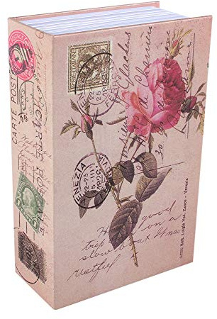 Caja de Seguridad de Libro de Diccionario, Caja de Seguridad de Libro de Desvío de Tamaño Pequeño, Caja de Seguridad de Diccionario Secreto con Cerradura de Combinación de(Rose Diary Type)