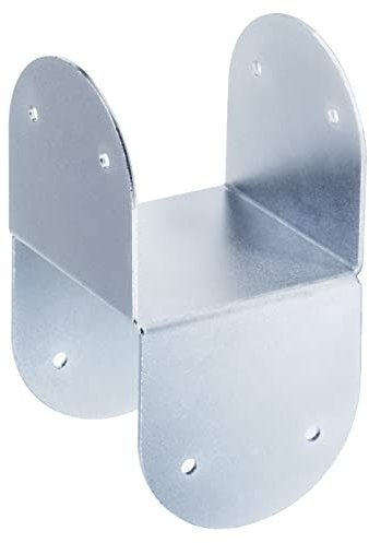 4 Pz 4x4 Post Base, Post Cap 14 Gauge Acciaio Post Ancoraggio Connettore Heavy Duty Acciaio Staffe di Montaggio Supporto per Post to Legno Deck