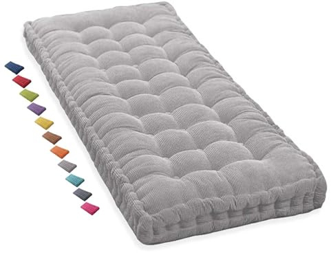 Cuscino per Panca da Esterno 80x40 120 x 40 da Giardino 180 90x45 120 x 50 100x40 110x40 100 x 50, Cuscino Panca Esterno 120x45 Interno 45x45, Cuscini per Sedie Cucina Divano 40x40(Light Gray 1N,80x35