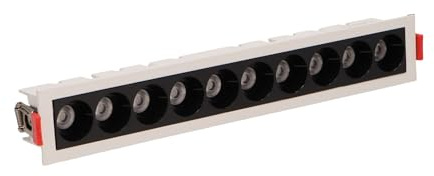 ONSSI Foco Led de Techo 20W 2200lm,(Blanco Neutro, 4000k) Línea LED Downlight Rectángular Empotrado,Lampara de Techo de Tira Larga para Sala de Estar y Pasillo