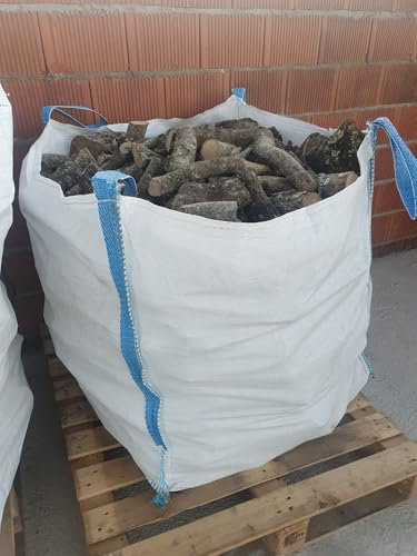 Saca Leña de Olivo 600 Kg. Leña para Chimenea, Caldera y/o Estufa. Leñas de Gran dureza y Larga duración. Conservada en Condiciones Ideales. Troncos medianos. Leñas Olivo.