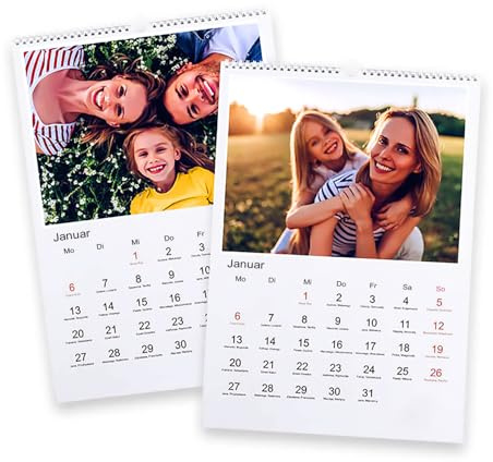 Calendario personalizzato con foto - Formato A3 Verticale - Elegante calendario da parete - Crea ricordi unici ogni mese - calendario con foto personalizzata