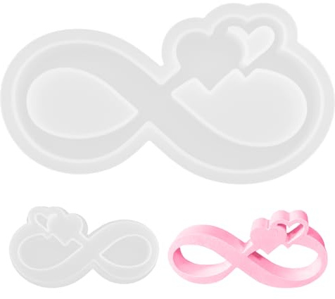 Ribbon Love Ornament Silicone Mould, Valentine's Day Ornament Heart Casting Moulds, Silicone Mould Candle Holder Decorations for DIY Crafts Home Decoration