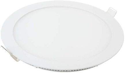 Panel LED redondo 18W color 3000K, óptimo para iluminación ambiental en espacios residenciales y comerciales.