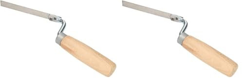 KOTARBAU® Edelstahl Fugenkelle 14 mm zum Verfugen mit Holzgriff Spachtel Fugeneisen Fugenformer unabdingbar für Fugenarbeiten (Packung mit 2)