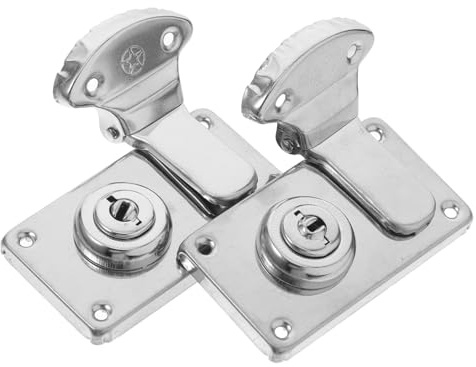 DIYEAH Chiusura per Valigia in Ferro Argento Stile Antico 2 Pezzi Chiavistello Angolare per Sicurezza Migliorata e Accessori da Viaggio