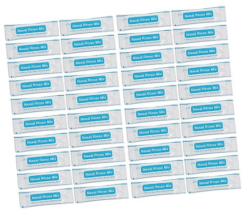 BAZEITFLOW 80pezzi Nasale in Bustine Pz Detergente Per Pulizia Nasale Protezione Per Cavità Nasali Soluzione Salina Per Uso Quotidiano Adatto Viaggio e Ufficio