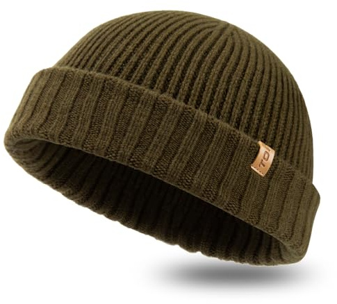 TOP-EX XL/XXL 100% lana merino Fisherman Beanie Trawler Beanie Uomo Donna Maglia
