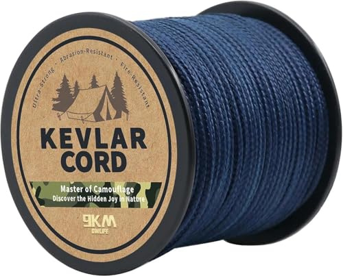 9KM DWLIFE Kevlar Braided Fishing Lines Ultra-Strong Kevlar Cord 150-1500lb | Abrasion-Proof&High Strength Flame Resistant Rope Utility Rope Kite String/Camping Cordage/Fishing Tackle Assist/Model Rocket