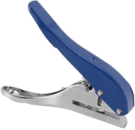 Jeffergarden Pinza per Punzonatura e Fascettatura, Materiale in Acciaio, Posizionamento Accurato, Design Compatto, Perforatrice Resistente per Ufficio e Viaggi