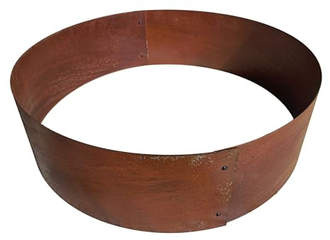Relaxdays Anello in Acciaio corten HxD 20 x 70 cm, Effetto ruggine, per Alberi, bordura Rotonda