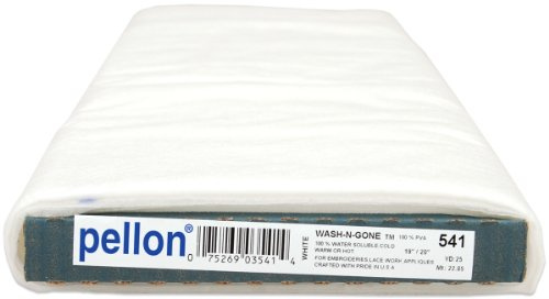 Pellon 541 Wash-N-Gone Stabilizer, 19-Inch by 25-Yard, White