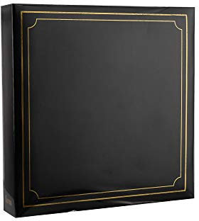Arpan Extra-Large 3-Ring Binder Self Adhesive Padded Photo Album 20/Sheets 40/Sides (Black Album)
