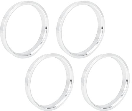 X AUTOHAUX 4 Stücke Alufelgen Zentrierringe Distanzringe für Universal 72.6-65.1mm Silberton