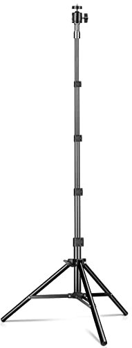 Aluminium 1.5 m/59inches Light Stand,KIBTOY 3.6 Kilograms/8 Pounds Load Capacity photography stand,Foldable and Protable Sturdy Tripod Stand for Lighting,Make Up,Live Streaming,Photo Video Shooting.