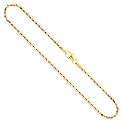 EDELIND Goldkette, Schlangenkette Gelbgold 333/8 K, Länge 80 cm, Breite 1.4 mm, Gewicht ca. 6.4 g., NEU