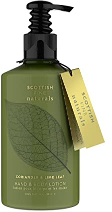 Scottish Fine Naturals Lotion pour les mains et le corps | Formule hydratante à l'huile de graines de lin et au beurre de cacao | Végétalien | Flacon pompe de 300 ml