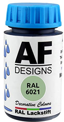 Alex Flittner Designs Vernice RAL 6021 verde pallido opaco 50 ml legno metallo mobili bagno vernice ritocco vernice di riparazione