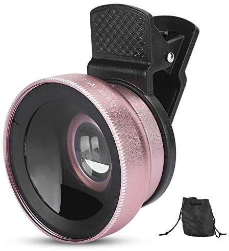 Objectif Macro pour Téléphone Objectif Supplémentaire pour 12 Abs 2 en 1 Objectif de Téléphone Professionnel 0,45X Super Grand Angle et Objectif Macro pour Téléphone