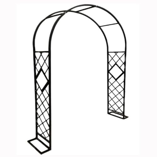 Arco da Giardino Supporto Piante Rampicanti Nero Padiglioni Durevole Garden Archway Arco per Rose Larghezza 140/160/180/200/220/240/260/280/300/320/340cm(W140xH230xD40cm)