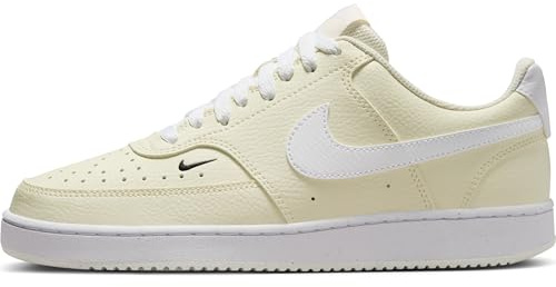 NIKE Court Vision Low Next Nature, Sneaker Mujer, Blanco Pale Marfil Negro, 36 EU