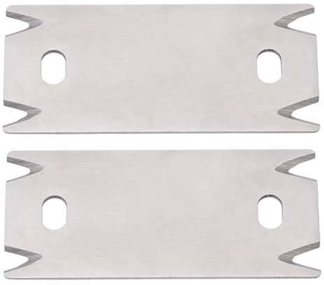 Paquet de 2 Lames de Grattoir pour bordure, bordure pour le Travail du Bois, Lame de Raboteuse Manuelle, Lames de Raboteuse D'angle en Acier au Carbone, Remplacent