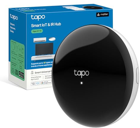 Tapo H110 IR-Fernbedienung – Unterstützt 18 Gerätetypen, über 8000 Marken, Hub für Tapo-Sensoren, Sprachsteuerung mit Alexa/Siri, kompatibel mit Matter, Timer, Zeitplan, Fernsteuerung
