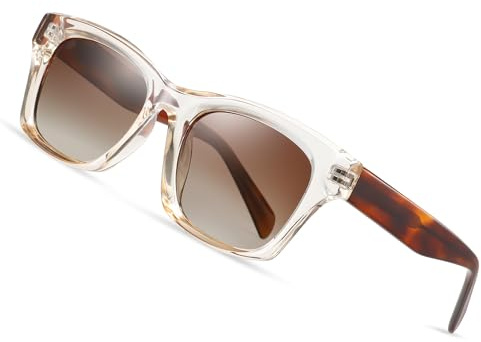 Joopin Gafas de Sol Mujer Polarizadas Acetato TR90 Cuadradas Degradadas