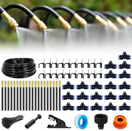 Kit di Irrigazione a Goccia,Sistema di Irrigazione 20M,360° Curved Garden Automatic Irrigation System,kit Impianto di Irrigazione a Goccia per Orto,per Prato,Serra,Giardino