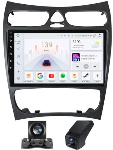 Generic 9 Tum Bilradio Rattreglage för Mercedes Benz CLK Class C209 A209 2002-2005 Android 13 CarPlay Android Auto DSP FM RDS DAB+ 4G+Wi-Fi Bluetooth 5.0 GPS backkamera ingår+DVR(NF-3)