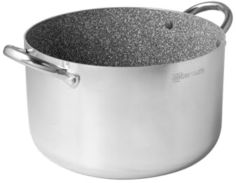 Aeternum, Grande Famiglia Deluxe, Pentola Antiaderente, Diametro 28 cm, Adatto all'Induzione, Alluminio, Acciaio, Argento