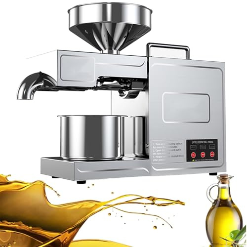 Oljepress maskin presser varm kall olja extraktor expeller intelligent kontrollpanel/LCD pekskärm/rostfritt stål inbyggt trycklager för jordnötssesam linfrö valnöt solros frö