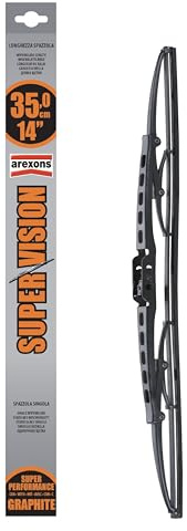 AREXONS - Spazzola Super Vision 35cm con Struttura Antiruggine e Spoiler per Maggiore Aderenza, Gommini in Grafite a Lunga Durata