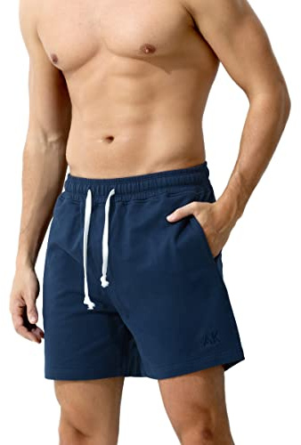 Arjen Kroos Men's 5 Sweat Cotton Shorts with Zip Pockets Drawstrings