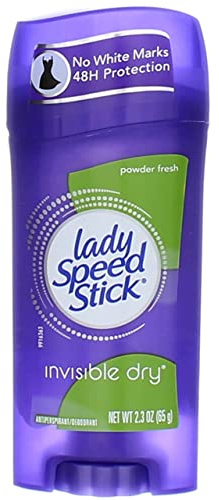 Lady Speed Stick Invisible Dry Antiperspirant & Deodorant, Powder Fresh - 2.3 oz - 4 pk